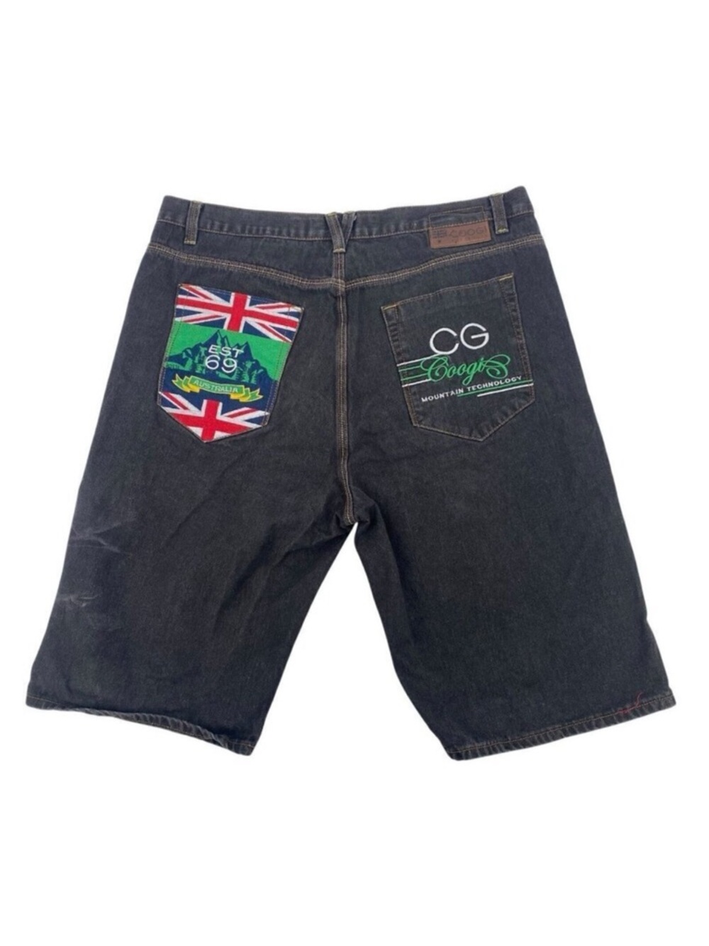 COOGI Australia Mens size 42 Shorts Y2K Baggy Hip Hop Patches Streetwear